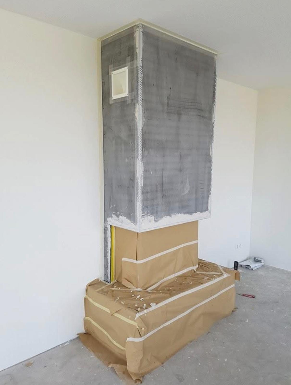 De schouw in de ruwbouw, nog voor het stucwerk
